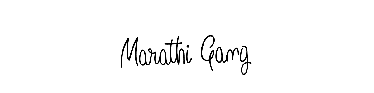 Marathi Gang stylish signature style. Best Handwritten Sign (Angelique-Rose-font-FFP) for my name. Handwritten Signature Collection Ideas for my name Marathi Gang. Marathi Gang signature style 5 images and pictures png
