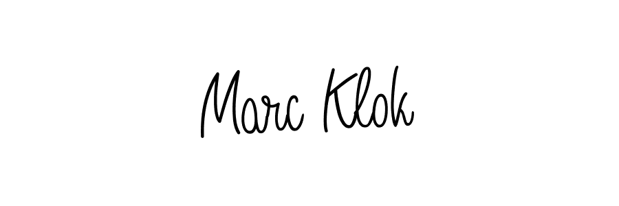 The best way (Angelique-Rose-font-FFP) to make a short signature is to pick only two or three words in your name. The name Marc Klok include a total of six letters. For converting this name. Marc Klok signature style 5 images and pictures png