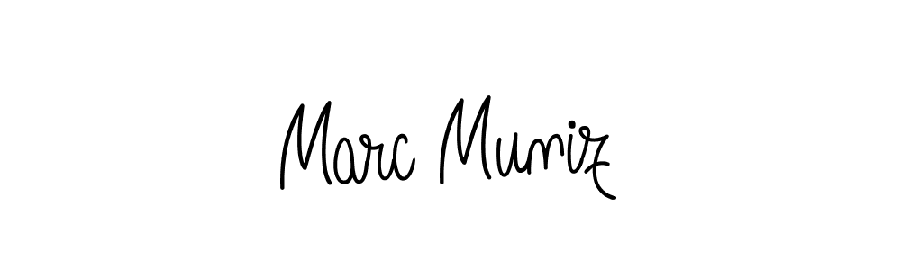 Marc Muniz stylish signature style. Best Handwritten Sign (Angelique-Rose-font-FFP) for my name. Handwritten Signature Collection Ideas for my name Marc Muniz. Marc Muniz signature style 5 images and pictures png