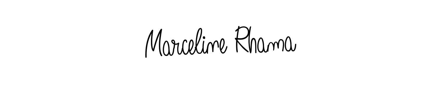You should practise on your own different ways (Angelique-Rose-font-FFP) to write your name (Marceline Rhama) in signature. don't let someone else do it for you. Marceline Rhama signature style 5 images and pictures png