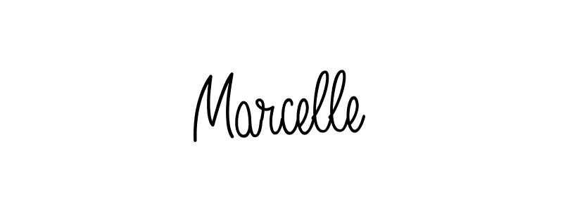 Marcelle stylish signature style. Best Handwritten Sign (Angelique-Rose-font-FFP) for my name. Handwritten Signature Collection Ideas for my name Marcelle. Marcelle signature style 5 images and pictures png