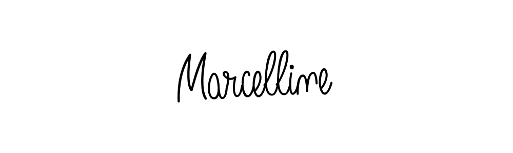 How to make Marcelline signature? Angelique-Rose-font-FFP is a professional autograph style. Create handwritten signature for Marcelline name. Marcelline signature style 5 images and pictures png