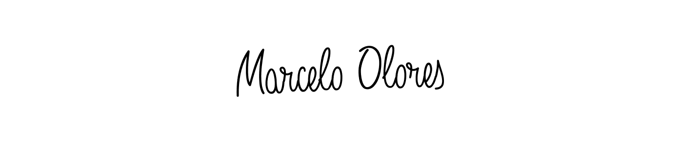 How to make Marcelo Olores name signature. Use Angelique-Rose-font-FFP style for creating short signs online. This is the latest handwritten sign. Marcelo Olores signature style 5 images and pictures png