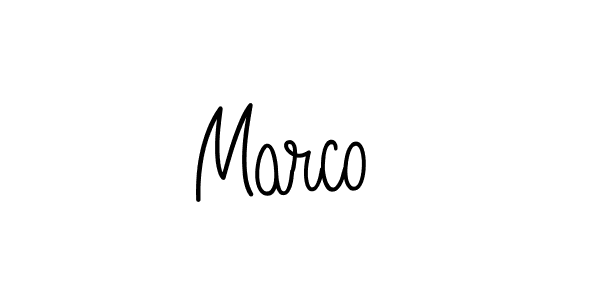 Use a signature maker to create a handwritten signature online. With this signature software, you can design (Angelique-Rose-font-FFP) your own signature for name Marco . Marco  signature style 5 images and pictures png