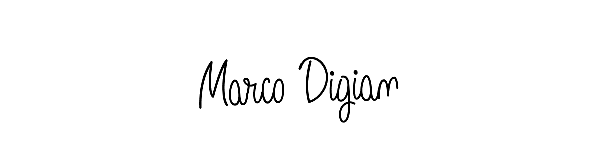 Design your own signature with our free online signature maker. With this signature software, you can create a handwritten (Angelique-Rose-font-FFP) signature for name Marco Digian. Marco Digian signature style 5 images and pictures png