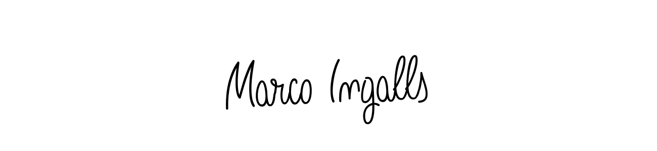 Use a signature maker to create a handwritten signature online. With this signature software, you can design (Angelique-Rose-font-FFP) your own signature for name Marco Ingalls. Marco Ingalls signature style 5 images and pictures png