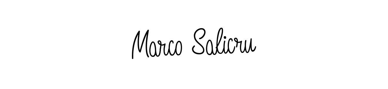 How to Draw Marco Salicru signature style? Angelique-Rose-font-FFP is a latest design signature styles for name Marco Salicru. Marco Salicru signature style 5 images and pictures png