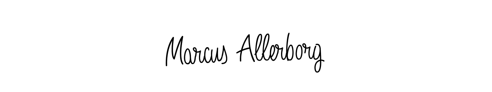 Use a signature maker to create a handwritten signature online. With this signature software, you can design (Angelique-Rose-font-FFP) your own signature for name Marcus Allerborg. Marcus Allerborg signature style 5 images and pictures png