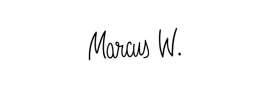 Create a beautiful signature design for name Marcus W.. With this signature (Angelique-Rose-font-FFP) fonts, you can make a handwritten signature for free. Marcus W. signature style 5 images and pictures png