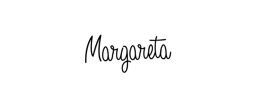 Make a beautiful signature design for name Margareta. With this signature (Angelique-Rose-font-FFP) style, you can create a handwritten signature for free. Margareta signature style 5 images and pictures png