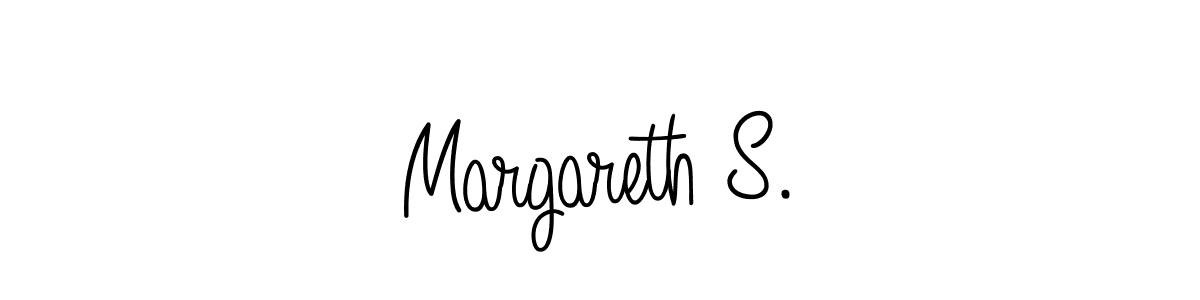 You should practise on your own different ways (Angelique-Rose-font-FFP) to write your name (Margareth S.) in signature. don't let someone else do it for you. Margareth S. signature style 5 images and pictures png