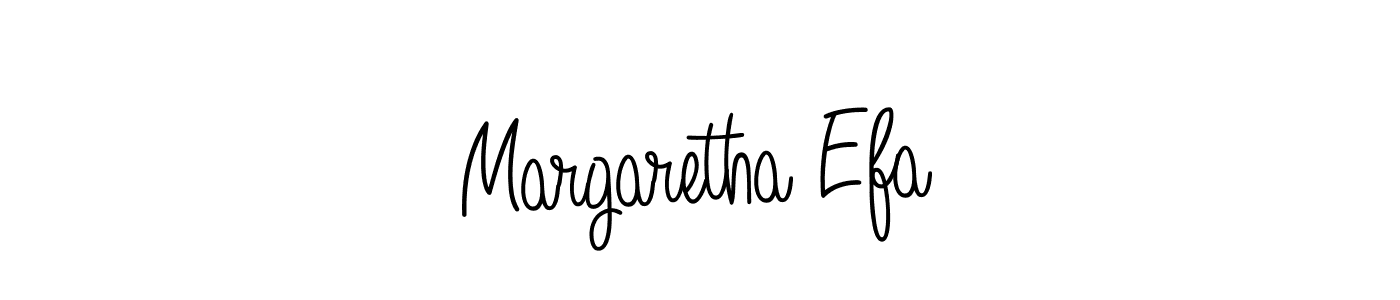 The best way (Angelique-Rose-font-FFP) to make a short signature is to pick only two or three words in your name. The name Margaretha Efa include a total of six letters. For converting this name. Margaretha Efa signature style 5 images and pictures png