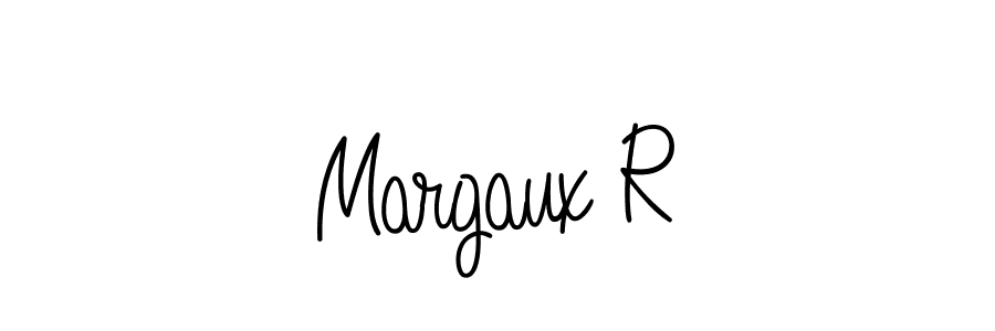 Design your own signature with our free online signature maker. With this signature software, you can create a handwritten (Angelique-Rose-font-FFP) signature for name Margaux R. Margaux R signature style 5 images and pictures png