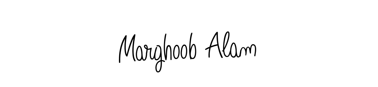 Create a beautiful signature design for name Marghoob Alam. With this signature (Angelique-Rose-font-FFP) fonts, you can make a handwritten signature for free. Marghoob Alam signature style 5 images and pictures png