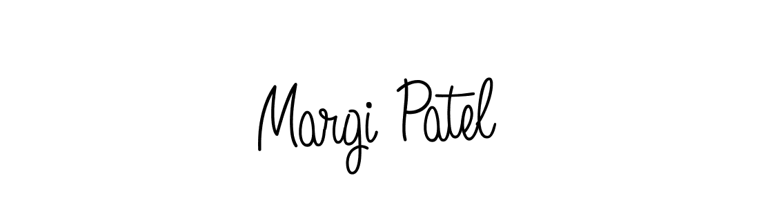 Margi Patel stylish signature style. Best Handwritten Sign (Angelique-Rose-font-FFP) for my name. Handwritten Signature Collection Ideas for my name Margi Patel. Margi Patel signature style 5 images and pictures png