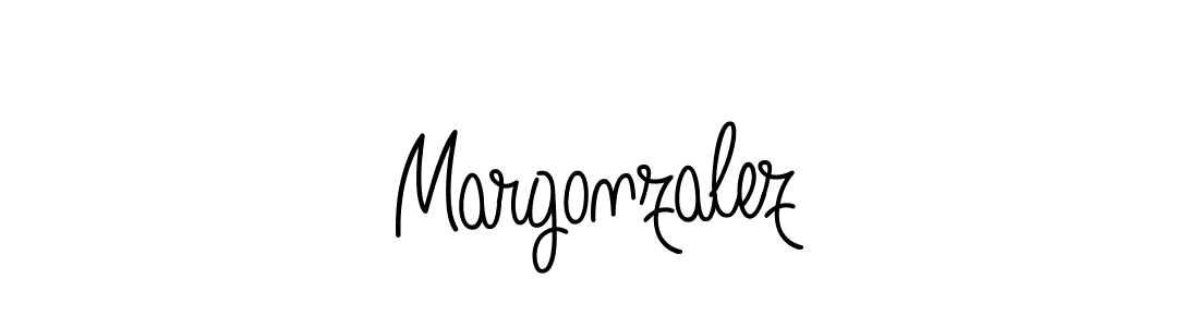 Make a beautiful signature design for name Margonzalez. With this signature (Angelique-Rose-font-FFP) style, you can create a handwritten signature for free. Margonzalez signature style 5 images and pictures png