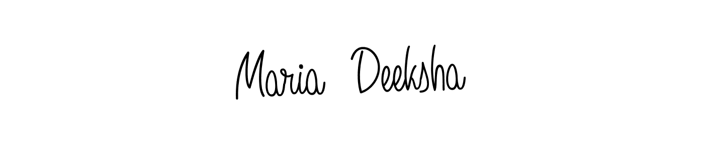 Create a beautiful signature design for name Maria  Deeksha. With this signature (Angelique-Rose-font-FFP) fonts, you can make a handwritten signature for free. Maria  Deeksha signature style 5 images and pictures png