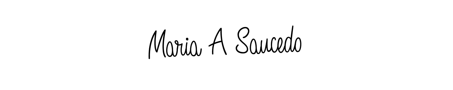 Make a beautiful signature design for name Maria A Saucedo. Use this online signature maker to create a handwritten signature for free. Maria A Saucedo signature style 5 images and pictures png