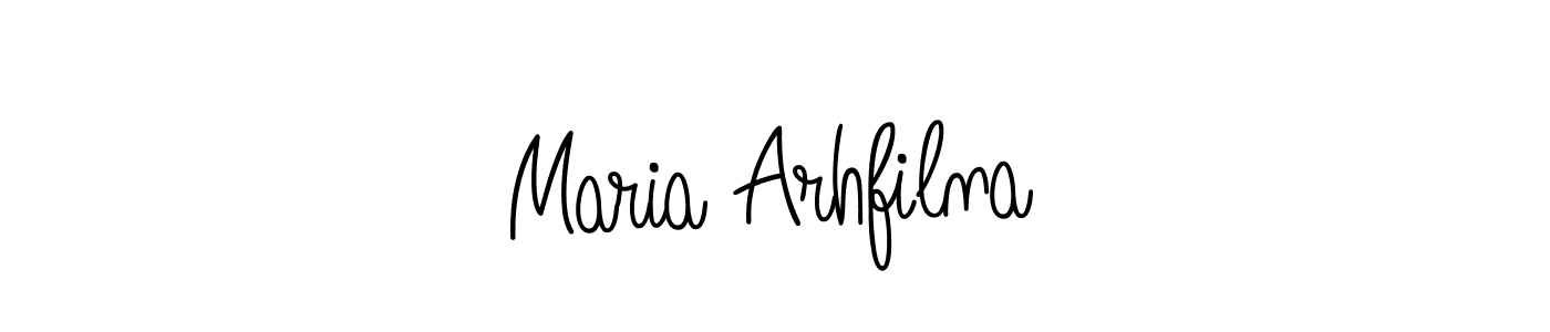 Create a beautiful signature design for name Maria Arhfilna. With this signature (Angelique-Rose-font-FFP) fonts, you can make a handwritten signature for free. Maria Arhfilna signature style 5 images and pictures png