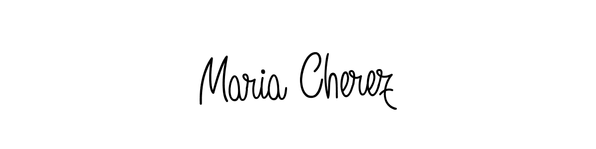 You should practise on your own different ways (Angelique-Rose-font-FFP) to write your name (Maria Cherez) in signature. don't let someone else do it for you. Maria Cherez signature style 5 images and pictures png