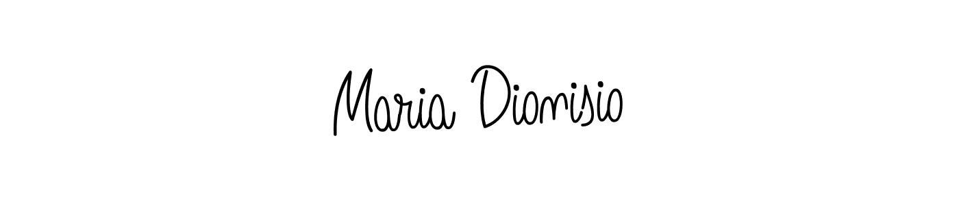 It looks lik you need a new signature style for name Maria Dionisio. Design unique handwritten (Angelique-Rose-font-FFP) signature with our free signature maker in just a few clicks. Maria Dionisio signature style 5 images and pictures png