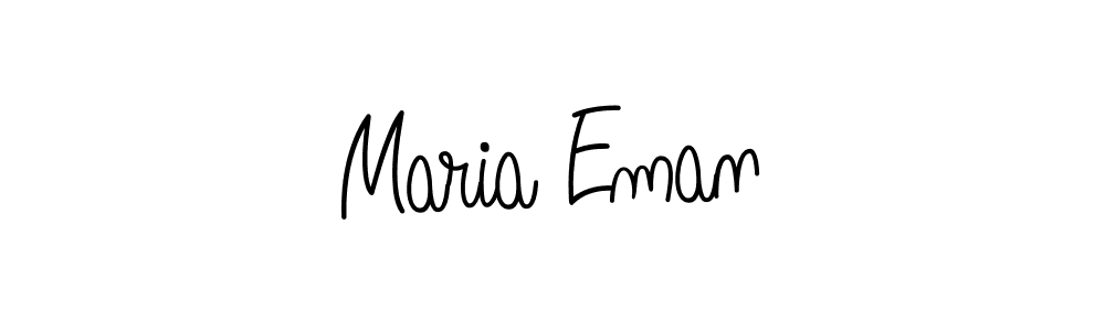 Maria Eman stylish signature style. Best Handwritten Sign (Angelique-Rose-font-FFP) for my name. Handwritten Signature Collection Ideas for my name Maria Eman. Maria Eman signature style 5 images and pictures png