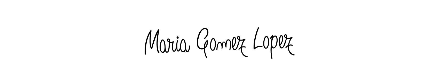 How to make Maria Gomez Lopez name signature. Use Angelique-Rose-font-FFP style for creating short signs online. This is the latest handwritten sign. Maria Gomez Lopez signature style 5 images and pictures png