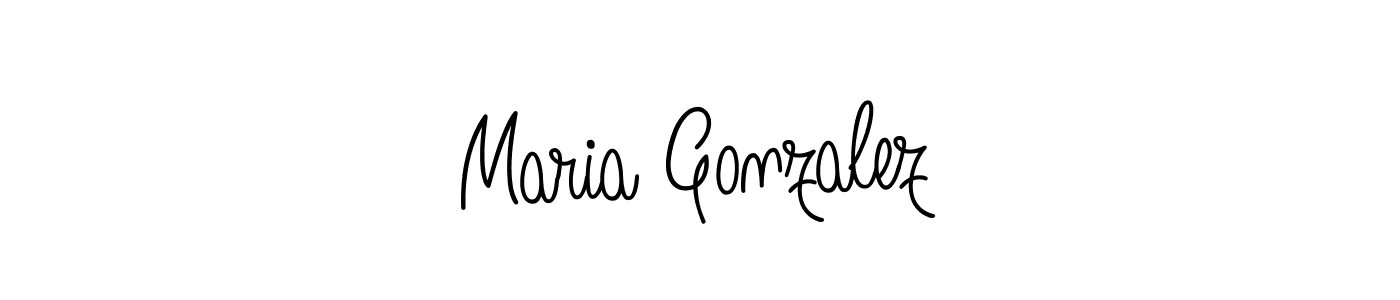 Design your own signature with our free online signature maker. With this signature software, you can create a handwritten (Angelique-Rose-font-FFP) signature for name Maria Gonzalez. Maria Gonzalez signature style 5 images and pictures png