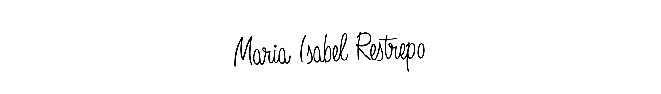 The best way (Angelique-Rose-font-FFP) to make a short signature is to pick only two or three words in your name. The name Maria Isabel Restrepo include a total of six letters. For converting this name. Maria Isabel Restrepo signature style 5 images and pictures png