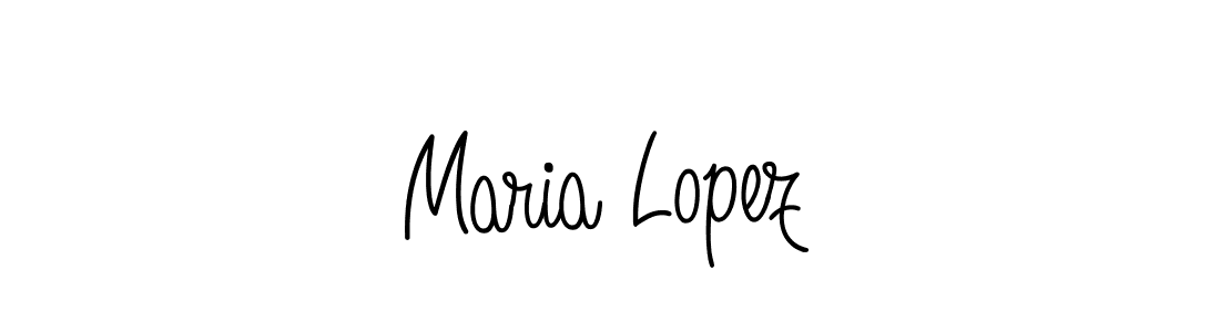 How to make Maria Lopez name signature. Use Angelique-Rose-font-FFP style for creating short signs online. This is the latest handwritten sign. Maria Lopez signature style 5 images and pictures png