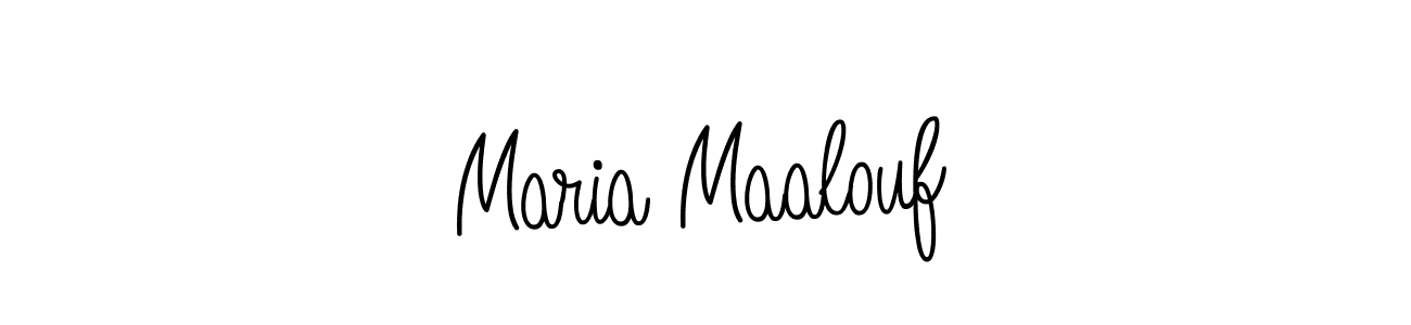 Use a signature maker to create a handwritten signature online. With this signature software, you can design (Angelique-Rose-font-FFP) your own signature for name Maria Maalouf. Maria Maalouf signature style 5 images and pictures png