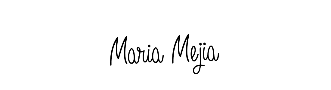 You should practise on your own different ways (Angelique-Rose-font-FFP) to write your name (Maria Mejia) in signature. don't let someone else do it for you. Maria Mejia signature style 5 images and pictures png