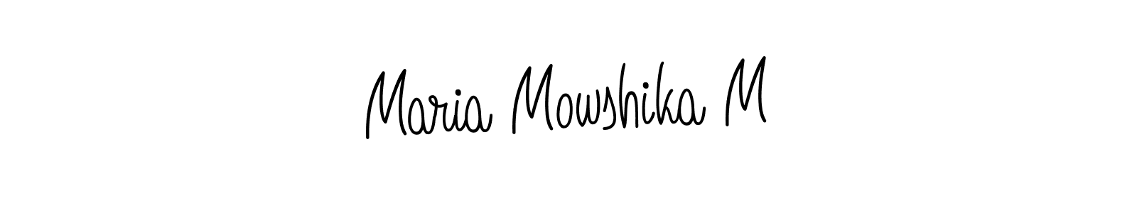 Maria Mowshika M stylish signature style. Best Handwritten Sign (Angelique-Rose-font-FFP) for my name. Handwritten Signature Collection Ideas for my name Maria Mowshika M. Maria Mowshika M signature style 5 images and pictures png