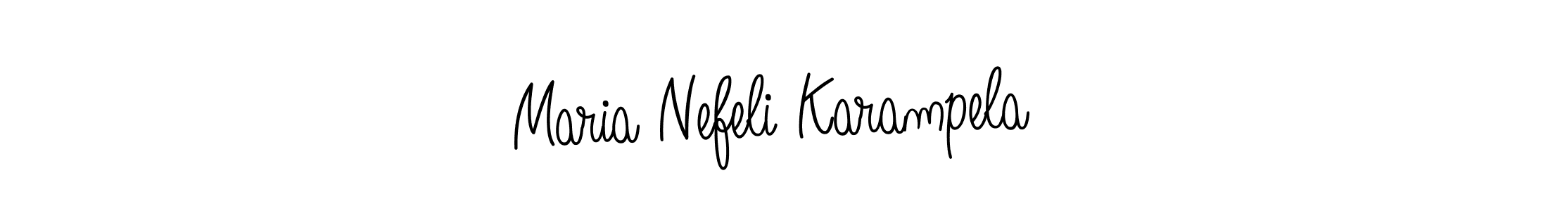 You should practise on your own different ways (Angelique-Rose-font-FFP) to write your name (Maria Nefeli Karampela) in signature. don't let someone else do it for you. Maria Nefeli Karampela signature style 5 images and pictures png