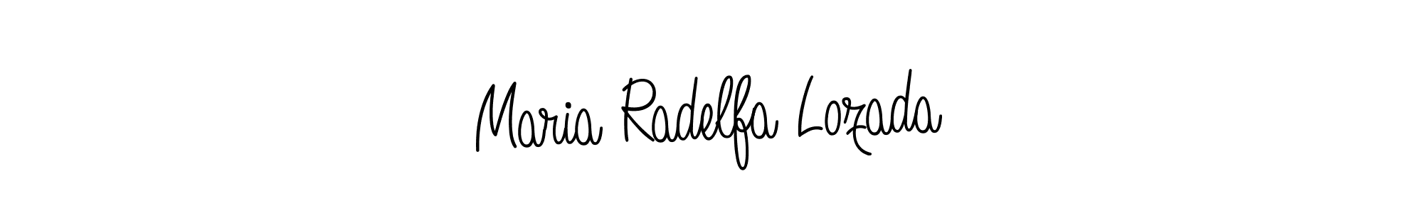 How to make Maria Radelfa Lozada name signature. Use Angelique-Rose-font-FFP style for creating short signs online. This is the latest handwritten sign. Maria Radelfa Lozada signature style 5 images and pictures png