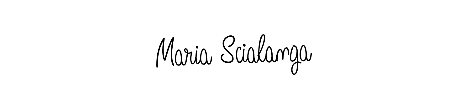 How to make Maria Scialanga name signature. Use Angelique-Rose-font-FFP style for creating short signs online. This is the latest handwritten sign. Maria Scialanga signature style 5 images and pictures png