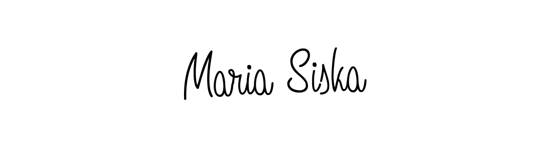 Design your own signature with our free online signature maker. With this signature software, you can create a handwritten (Angelique-Rose-font-FFP) signature for name Maria Siska. Maria Siska signature style 5 images and pictures png