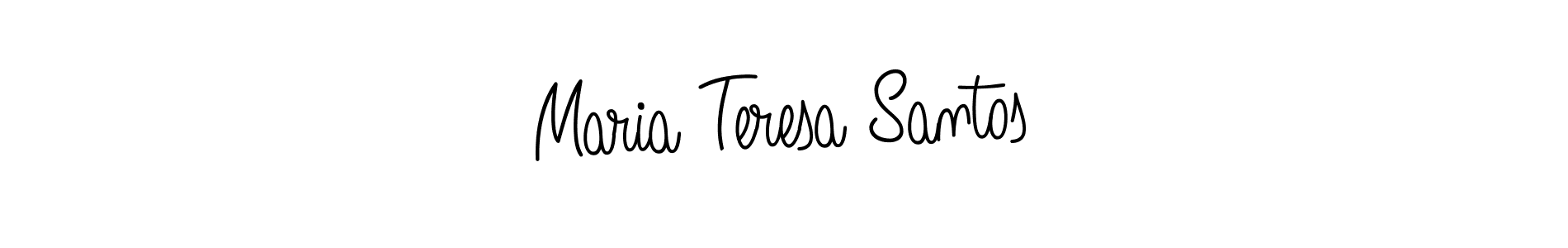 You should practise on your own different ways (Angelique-Rose-font-FFP) to write your name (Maria Teresa Santos) in signature. don't let someone else do it for you. Maria Teresa Santos signature style 5 images and pictures png