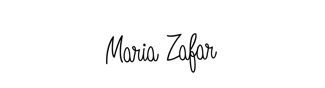 Maria Zafar stylish signature style. Best Handwritten Sign (Angelique-Rose-font-FFP) for my name. Handwritten Signature Collection Ideas for my name Maria Zafar. Maria Zafar signature style 5 images and pictures png