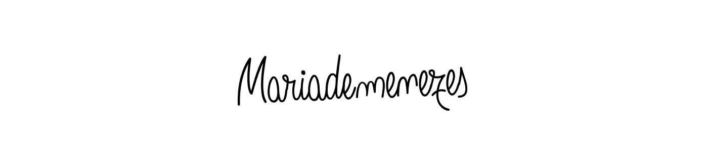 How to make Mariademenezes name signature. Use Angelique-Rose-font-FFP style for creating short signs online. This is the latest handwritten sign. Mariademenezes signature style 5 images and pictures png