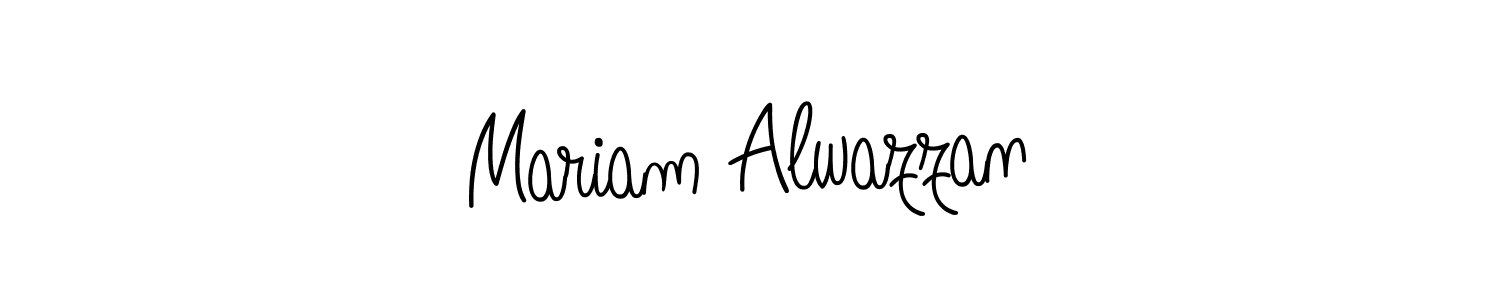 Design your own signature with our free online signature maker. With this signature software, you can create a handwritten (Angelique-Rose-font-FFP) signature for name Mariam Alwazzan. Mariam Alwazzan signature style 5 images and pictures png