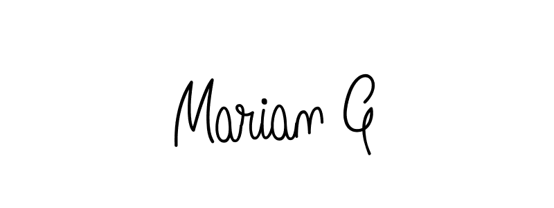 Also we have Marian G name is the best signature style. Create professional handwritten signature collection using Angelique-Rose-font-FFP autograph style. Marian G signature style 5 images and pictures png