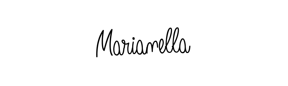 Design your own signature with our free online signature maker. With this signature software, you can create a handwritten (Angelique-Rose-font-FFP) signature for name Marianella. Marianella signature style 5 images and pictures png