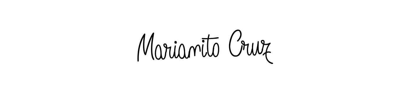 Design your own signature with our free online signature maker. With this signature software, you can create a handwritten (Angelique-Rose-font-FFP) signature for name Marianito Cruz. Marianito Cruz signature style 5 images and pictures png