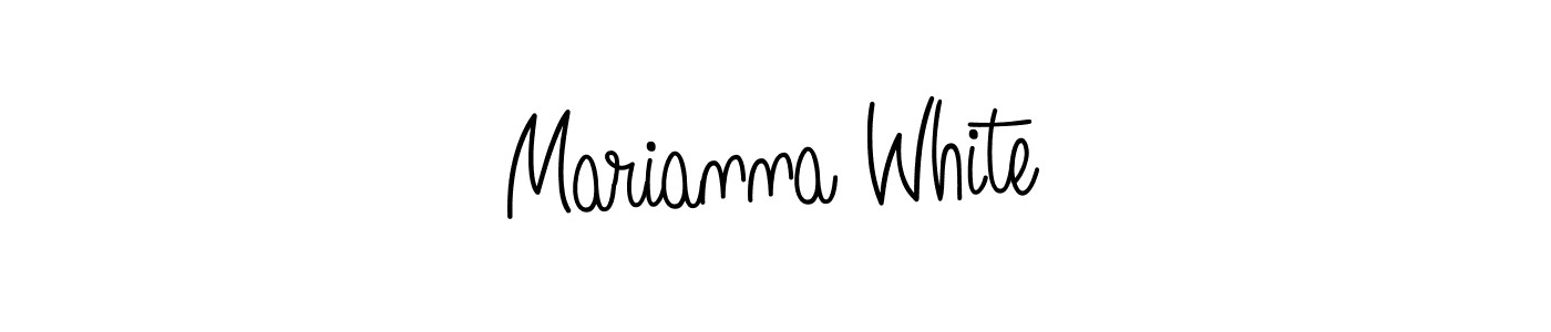 How to make Marianna White name signature. Use Angelique-Rose-font-FFP style for creating short signs online. This is the latest handwritten sign. Marianna White signature style 5 images and pictures png