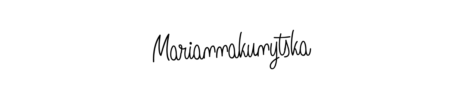 How to Draw Mariannakunytska signature style? Angelique-Rose-font-FFP is a latest design signature styles for name Mariannakunytska. Mariannakunytska signature style 5 images and pictures png