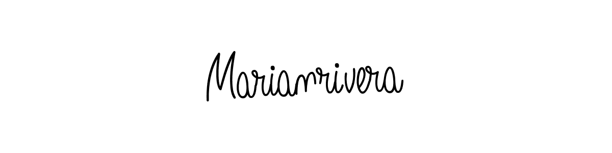 You should practise on your own different ways (Angelique-Rose-font-FFP) to write your name (Marianrivera) in signature. don't let someone else do it for you. Marianrivera signature style 5 images and pictures png