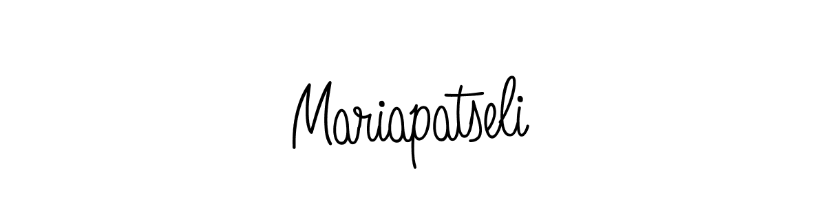 Use a signature maker to create a handwritten signature online. With this signature software, you can design (Angelique-Rose-font-FFP) your own signature for name Mariapatseli. Mariapatseli signature style 5 images and pictures png