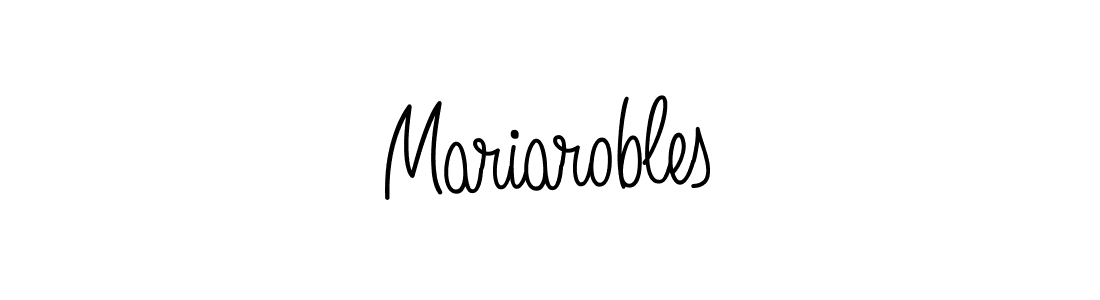The best way (Angelique-Rose-font-FFP) to make a short signature is to pick only two or three words in your name. The name Mariarobles include a total of six letters. For converting this name. Mariarobles signature style 5 images and pictures png
