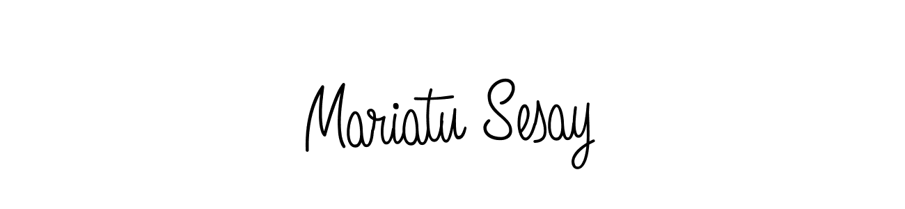 Design your own signature with our free online signature maker. With this signature software, you can create a handwritten (Angelique-Rose-font-FFP) signature for name Mariatu Sesay. Mariatu Sesay signature style 5 images and pictures png